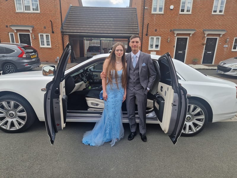Rebecca Coleman shared this photo of her son Cayden and his girlfriend Sophie on their way to prom. Both were students of Airedale Academy. 