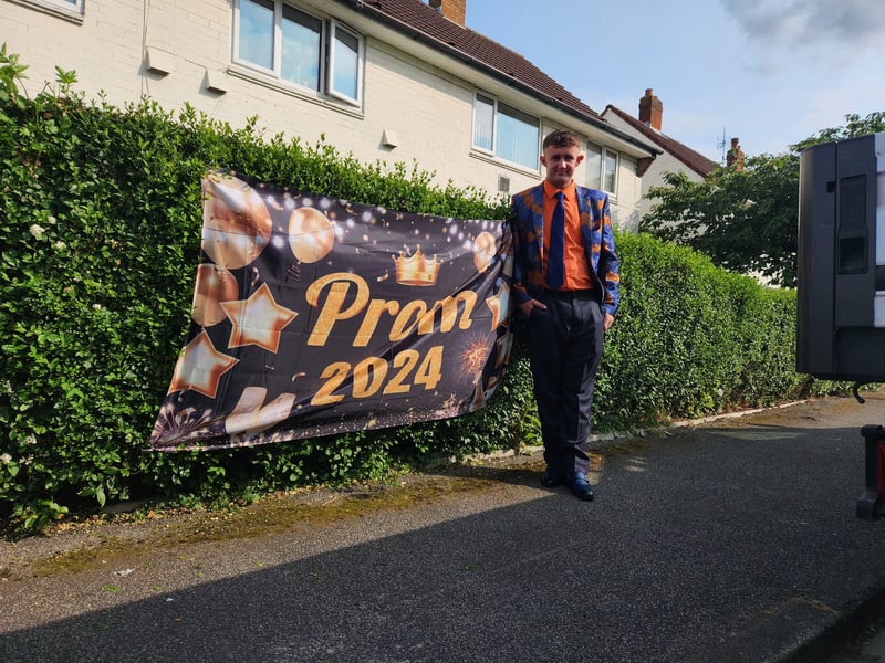 Lozzie Garbutt shared this photo of Matthew from John Smeaton Academy at his prom. 
