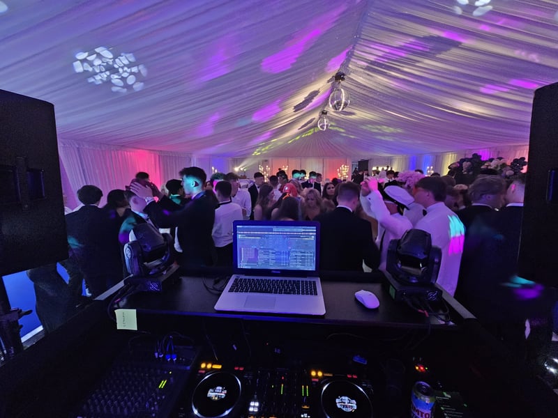 Prom goers having a boogie