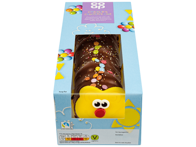 In a recent blind taste test by consumer giant Which? Co-op’s Charlie the Caterpillar Cake came out on top, even with its sugary face. Serving 12 people for £8.50, it is available in store. 