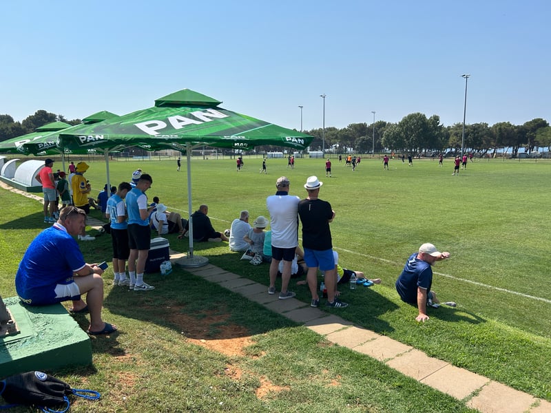 Pompey in training ground action in Croatia