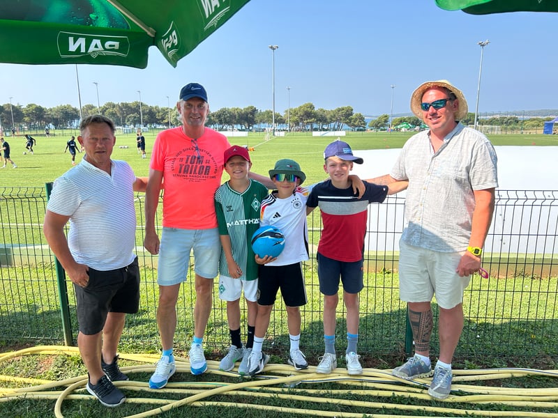 A German family holidaying in Medulin and taking in Pompey training
