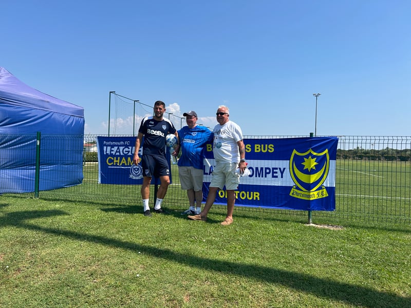 John Mousinho poses with fans