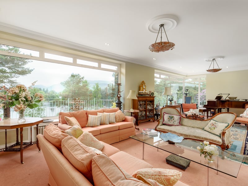 The house has been oriented to make the most of the views, and has a dining-kitchen, sitting room, dining room, and drawing room, plus five bedrooms.