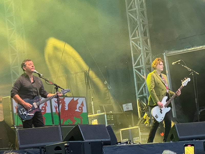 The Manic Street Preachers opened with 'You Love Us' from debut album 'Generation Terrorists'.