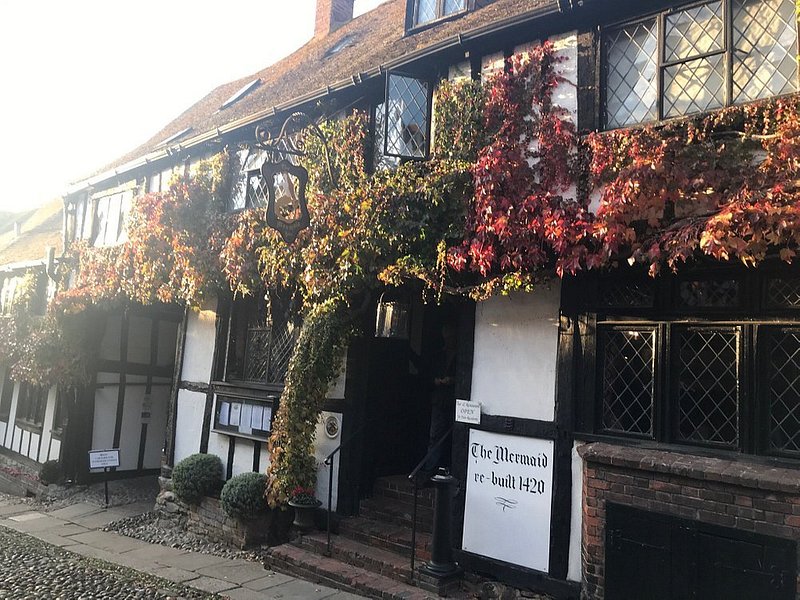 Located in Rye, the Giants Fireplace Bar at The Mermaid Inn reportedly dates back to 1156, however the inn itself was rebuilt in 1420. The pub is home to an outdoor patio, as well as a historic Inglewood fireplace. They are known for their delicious fish and chips.