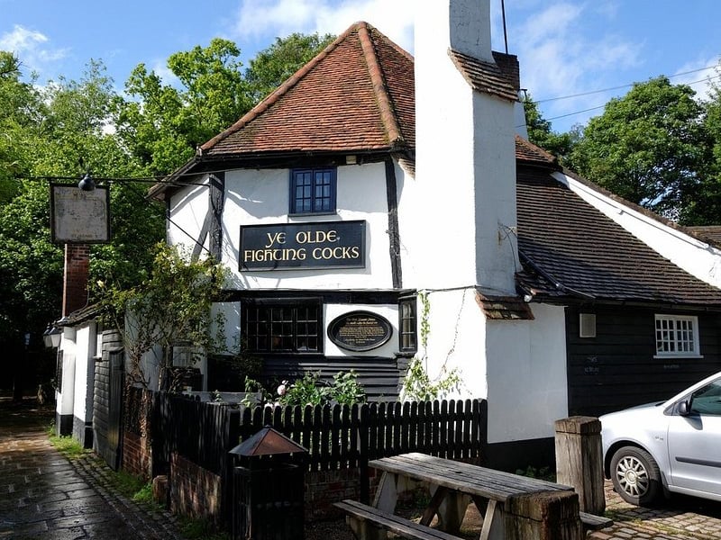 Located in St. Albans, Ye Olde Fighting Cocks has reportedly been serving the public since A.D 793. The pub was named after cock fighting matches, which took place in the venue during the 19th and 20th century. The pub is known for the sunday roasts and chicken wings.