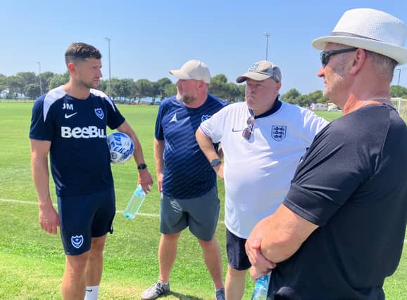 John Mousinho treated Pompey fans to an open training season during their near week-long stay in Croatia