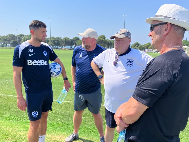 John Mousinho treated Pompey fans to an open training season during their near week-long stay in Croatia