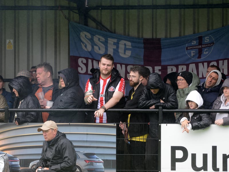 Sunderland fans in action during the Black Cats' 5-0 away pre-season win against South Shields.