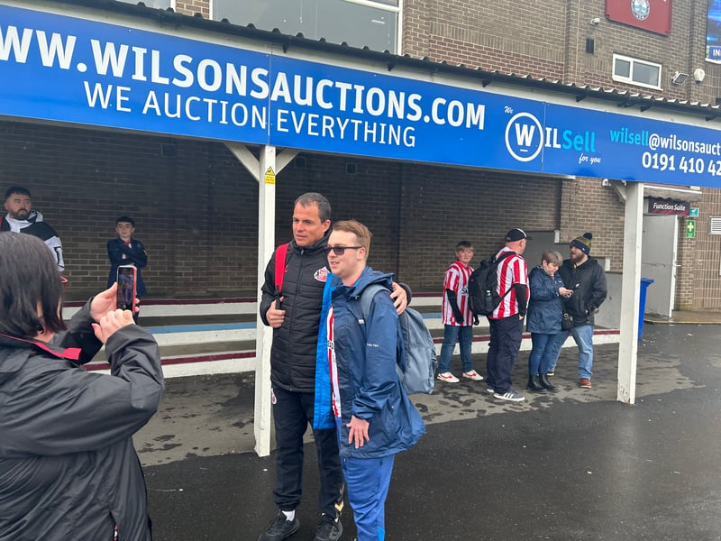 Sunderland fans in action during the Black Cats' 5-0 away pre-season win against South Shields.