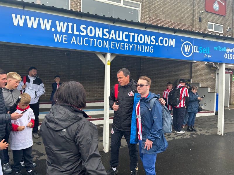 Sunderland fans in action during the Black Cats' 5-0 away pre-season win against South Shields.