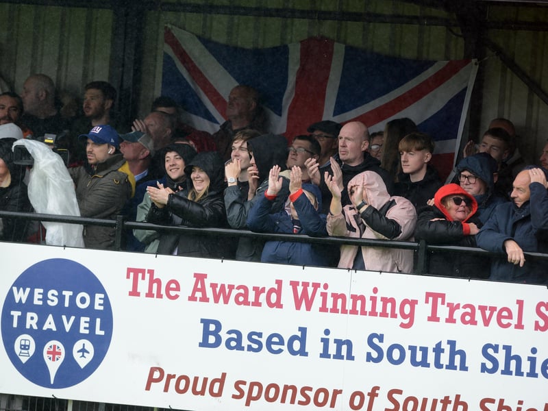 Sunderland fans in action during the Black Cats' 5-0 away pre-season win against South Shields.