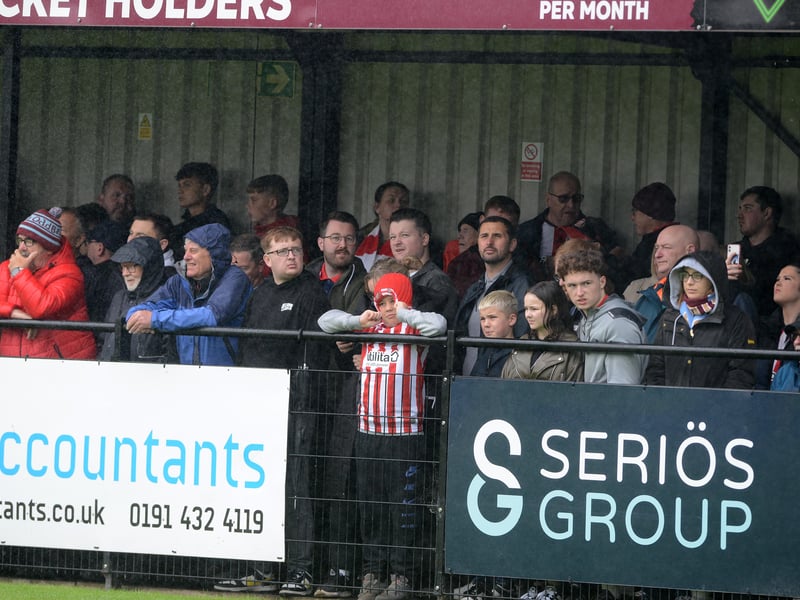 Sunderland fans in action during the Black Cats' 5-0 away pre-season win against South Shields.