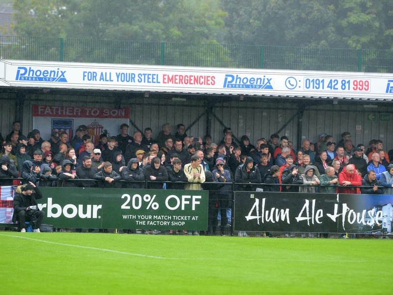 Sunderland fans in action during the Black Cats' 5-0 away pre-season win against South Shields.