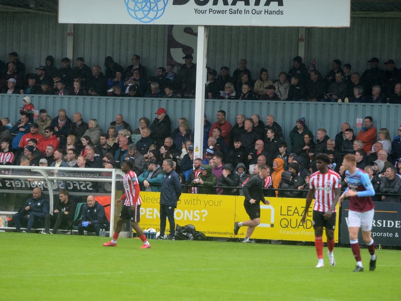 Sunderland fans in action during the Black Cats' 5-0 away pre-season win against South Shields.