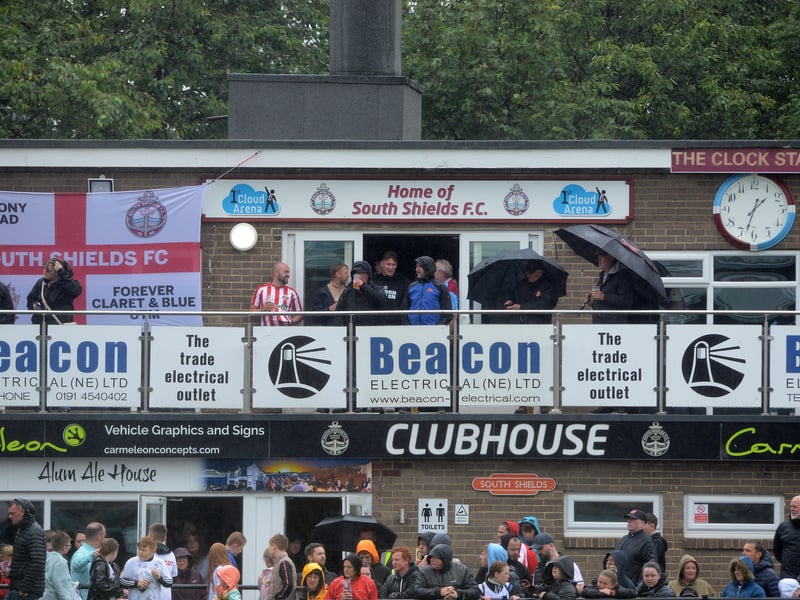 Sunderland fans in action during the Black Cats' 5-0 away pre-season win against South Shields.