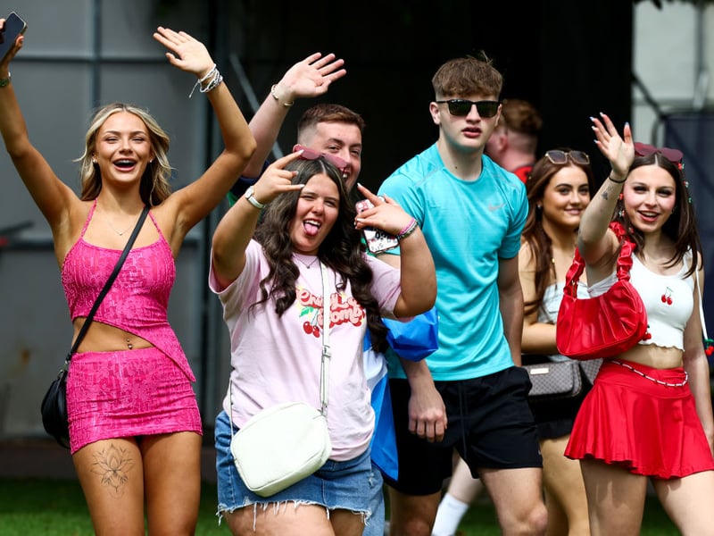 Some of the first revellers through the gate on TRNSMT Friday.