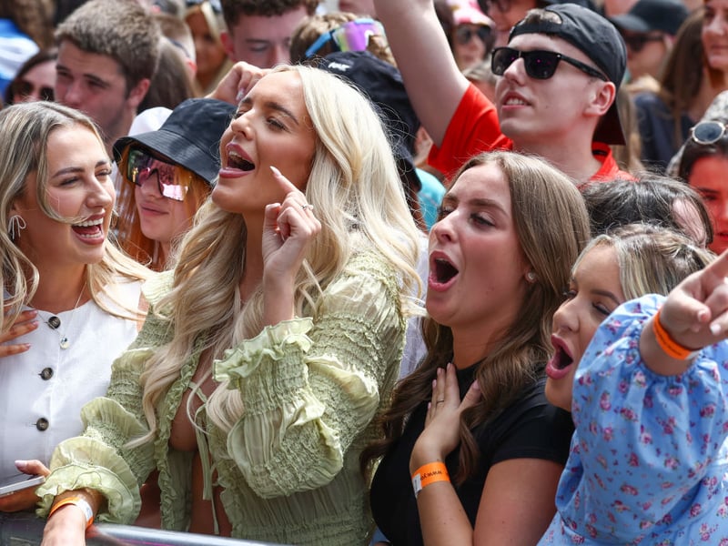 Music fans watch Picture This performing at day one of the TRNSMT Festival 2024.