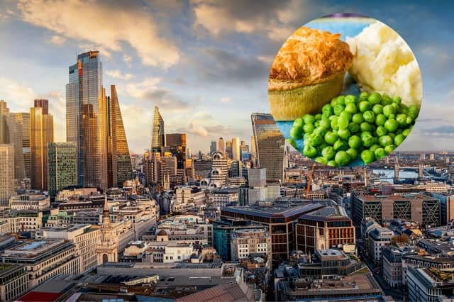 An East End classic which came about thanks to London’s iconic River Thames. In the 1800s the waterway was full of eels and local pie shops began using the fish for pie filling as a cheaper alternative to using meat - traditionally served with mashed potato and a hot parsley liquor gravy. While many pie shops today still offer jellied eels, a baked minced beef version of the pie is more widely served in the city.