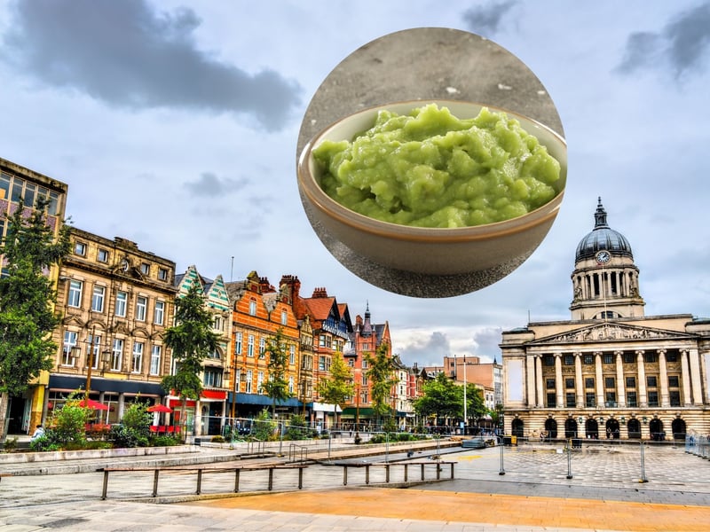 Mushy peas and mint sauce may be an acquired taste for some, but it has legions of fans in Nottingham and beyond. It’s as simple as a bowl of steaming hot mushy peas topped with a ladle of mint sauce. Carnivores craving a meaty treat can add to the dish to give it even more heft, although a bowl of perfectly seasoned peas on a cold winter’s night can be hard to beat.