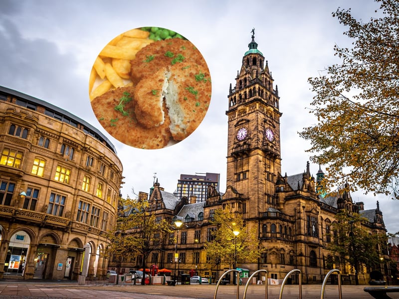 People visiting Sheffield might get a bit of a shock when they order a fishcake from a chippy here. Elsewhere in the country, a 'typical' fishcake is made up of mashed potatoes and miniscule amounts of fish, and fried in breadcrumbs; but in Sheffield they call that a rissole. A fishcake in Sheffield is actually a piece of fish sandwiched between two slices of potato, dipped in batter, and fried.