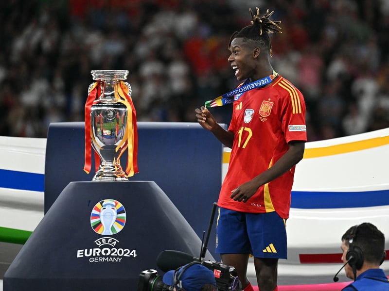 Outstanding in the final between Spain and England, his opening goal in Berlin put his nation on course to win their fourth Euros title. Playing as a left-sided forward in a front three, Williams picked up a 7.40 average rating, scoring twice, assisting once and creating 13 chances for his team.