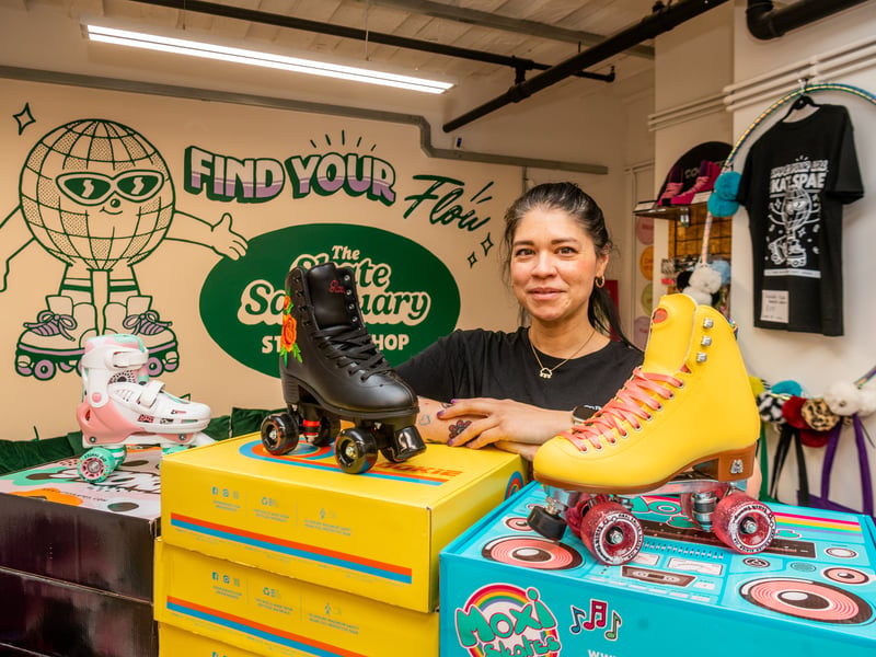 Melissa opened her first shop Roller Girl Gang in the Corn Exchange in 2020. 