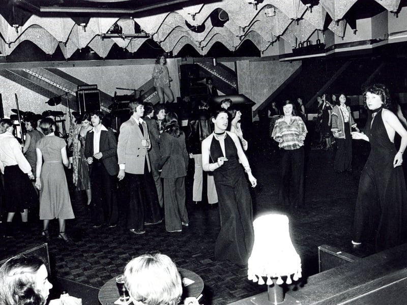 Inside Baileys nightclub, Sheffield city centre, in March 1977