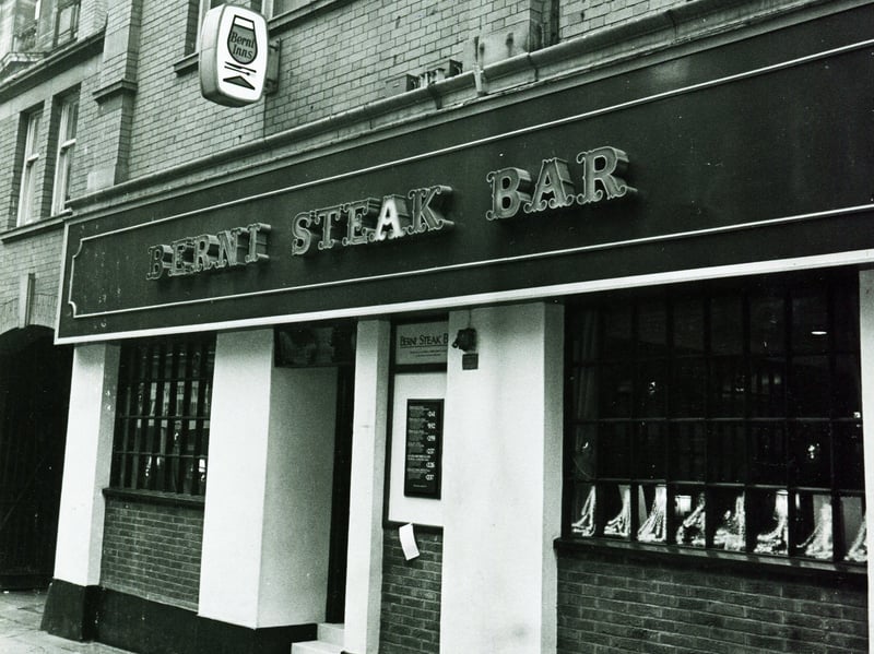 The Berni Steak Bar, on Orchard Street, Sheffield city centre, in 1975