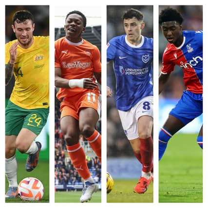 From left to right: Aiden O'Neill, Karamoko Dembele, Alex Robertson and Jesurun Rak-Sakyi have all been linked with moves to Pompey this summer.