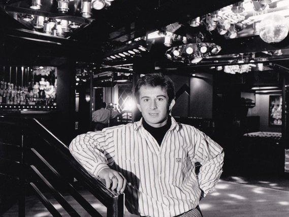 Digby's opened in August 1979 in what was Len's Bar on York Place, Leeds, and was a popular nightclub during the 1980s. Pictured here in October 1987 is Digby's club promotions manager, Robert Cohen.