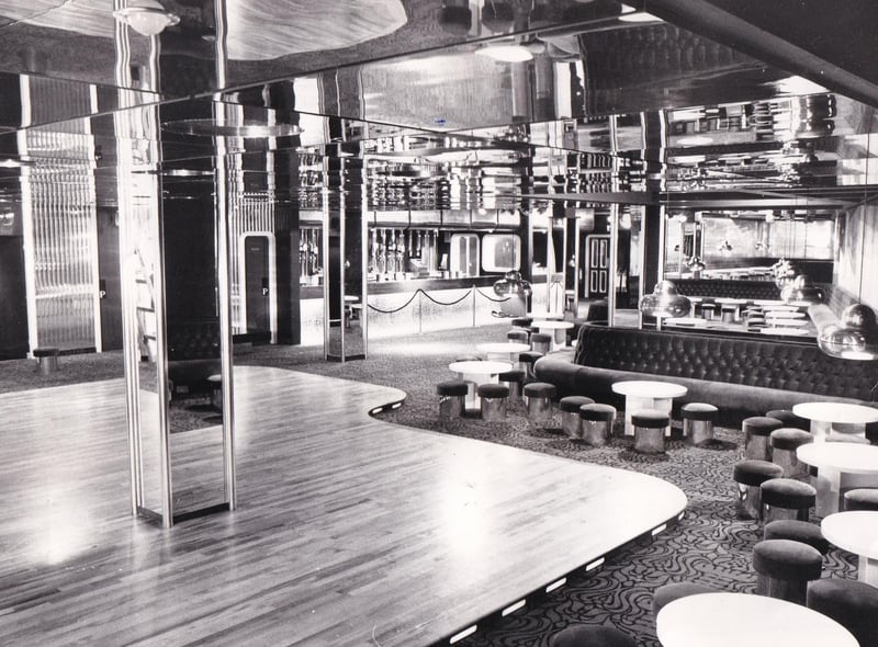 Dubbed as "an oasis where wining, dining and dancing are most important" Leeds Pentagon took over from the burned out Rycrofts building at the corner of Call Lane and Briggate