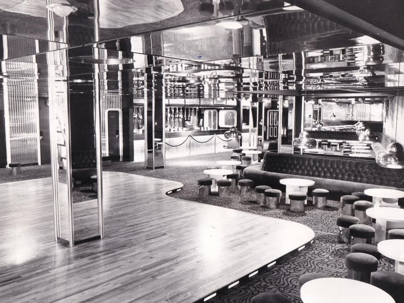 Leeds Pentagon, pictured here in 1973, took over from the burned out Rycrofts building at the corner of Call Lane and Briggate. It was described during its heyday as 'an oasis where wining, dining and dancing are most important'.
