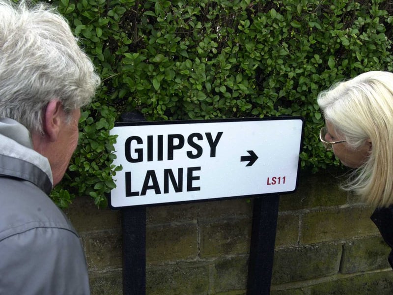 Gipsy Lane was a talking point among locals in June 2000 after sign writers managed to misspell it.
