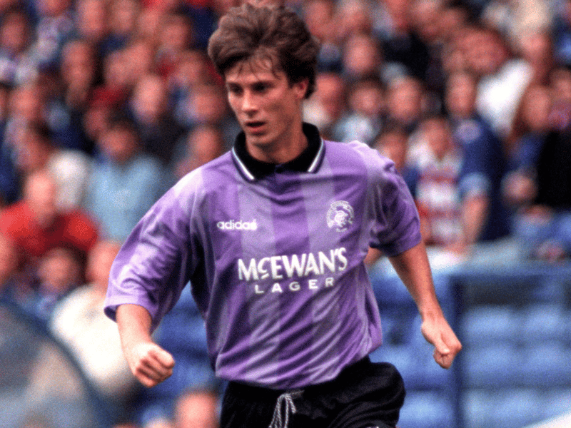 Simply iconic. The purple Rangers shirt from the mid-1990s is the joint most valuable Gers kit ever and will set you back around £345 from a mint condition version of the shirt - and so it should. What a beauty!