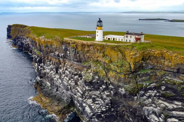 The lighthouse keeper's cottage on the uninhabited island of Copinsay, Orkney, has come up for sale.