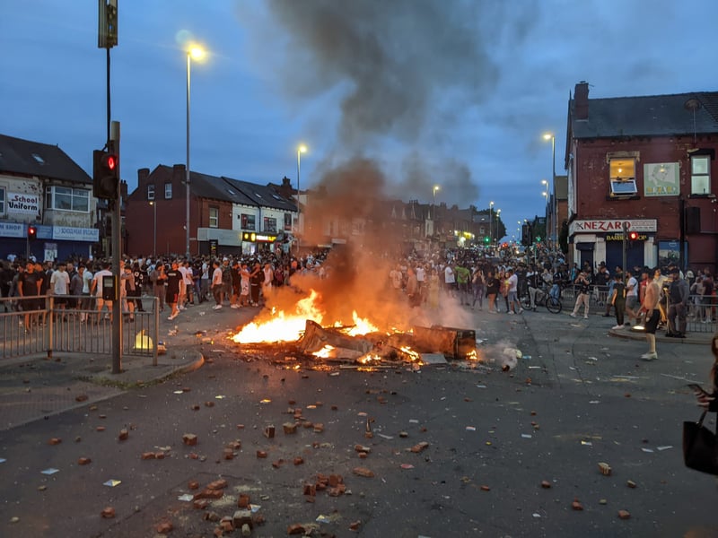 A night of chaos unfolded in Harehills on Thursday.