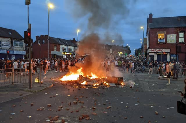 A night of chaos unfolded in Harehills on Thursday.