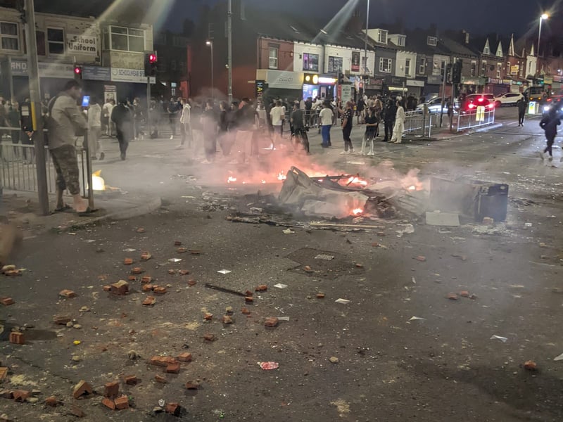 The disorder has stretched to around the congested Compton Road area of the suburb.