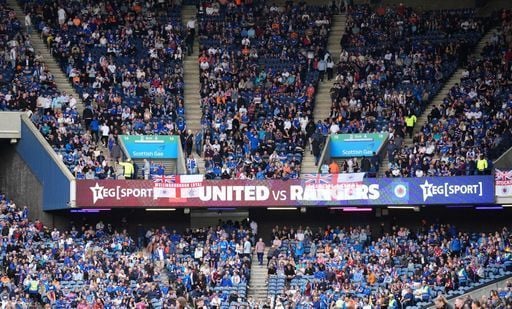 View of the crowd before the pre-season friendly match at the Murrayfield Stadium.