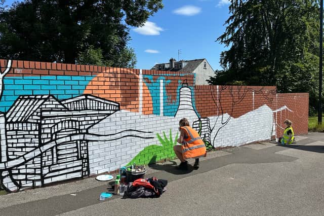 The mural will be created in two phases.