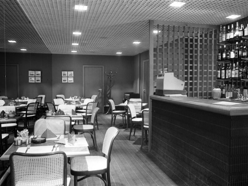Interior of the newly-opened Quernstone restaurant at Tollcross in February 1979 