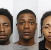 Jahrico Smith Gardener (left), Zarie Jackson-Burchall (centre) and Shanikae Smith-Gardener have been jailed for their part in a kidnap plot which ended at a property on Popple Street, in Page Hall, Sheffield