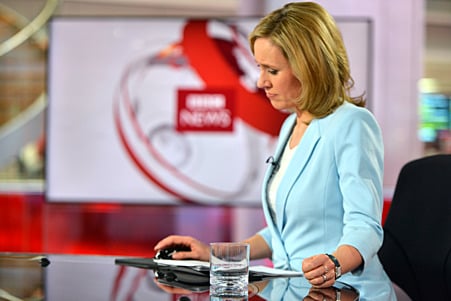 News presenter Sophie Raworth has seen her earnings drop in the last 12 months - from £365,000 to £325,000.