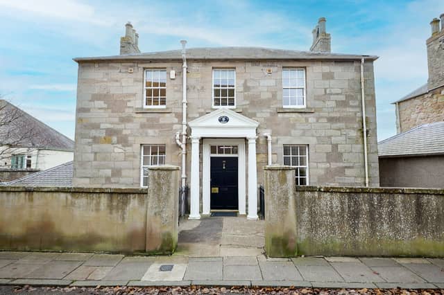 This is a beautiful Georgian four-bedroomed townhouse set in the heart of the popular Borders community of Kelso, with outstanding views out over the River Tweed. It was built as the town’s Dispensary Hospital by the Earl of Haddington in 1777.