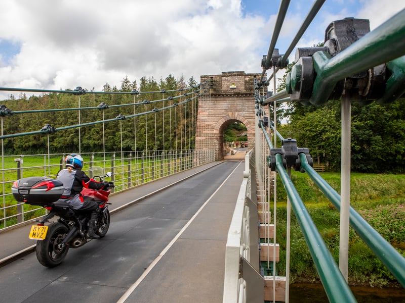 The Union Chain Bridge, Berwick upon Tweed on the England Scotland border