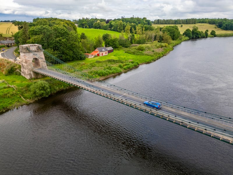 The Union Chain Bridge, Berwick upon Tweed on the England Scotland border