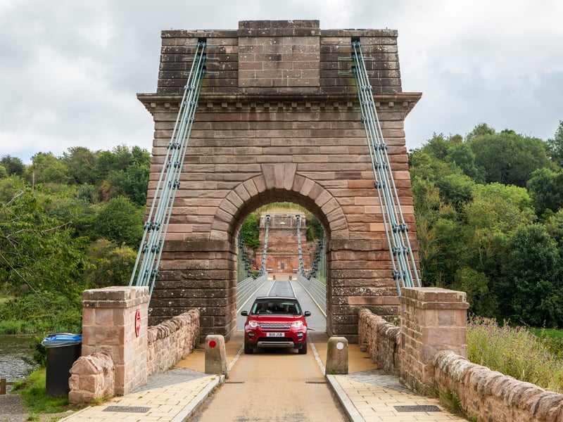 The Union Chain Bridge, Berwick upon Tweed on the England Scotland Border