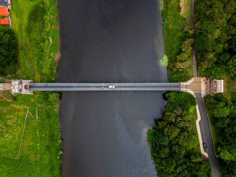 The Union Chain Bridge, Berwick upon Tweed on the England Scotland border
